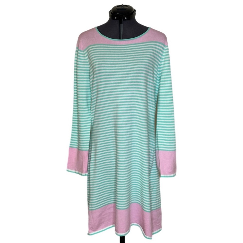 Sail To Sable Striped Knit Pullover Dress NWT